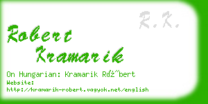 robert kramarik business card